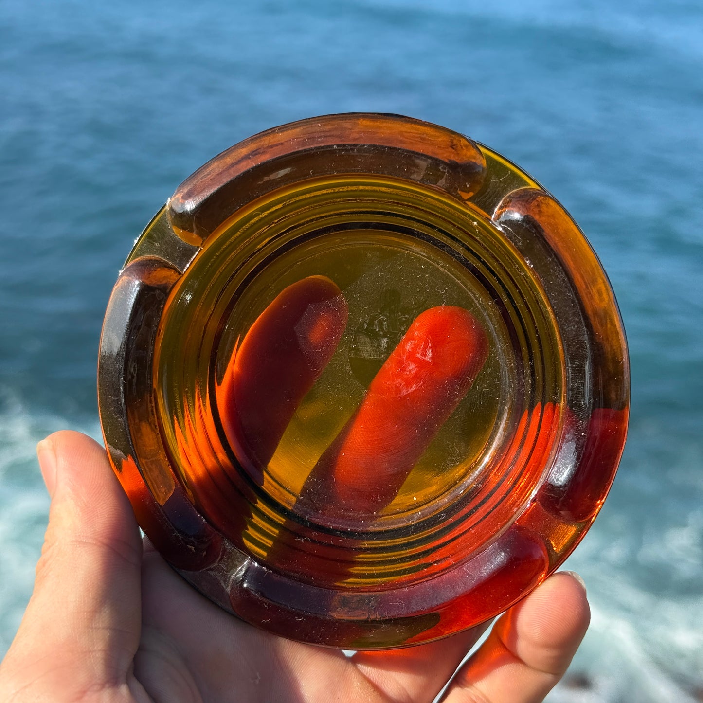 Vintage Glass Ashtray