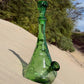 “Dimpled Decanter” Vintage Upcycled Emerald Glass Decanter Bong