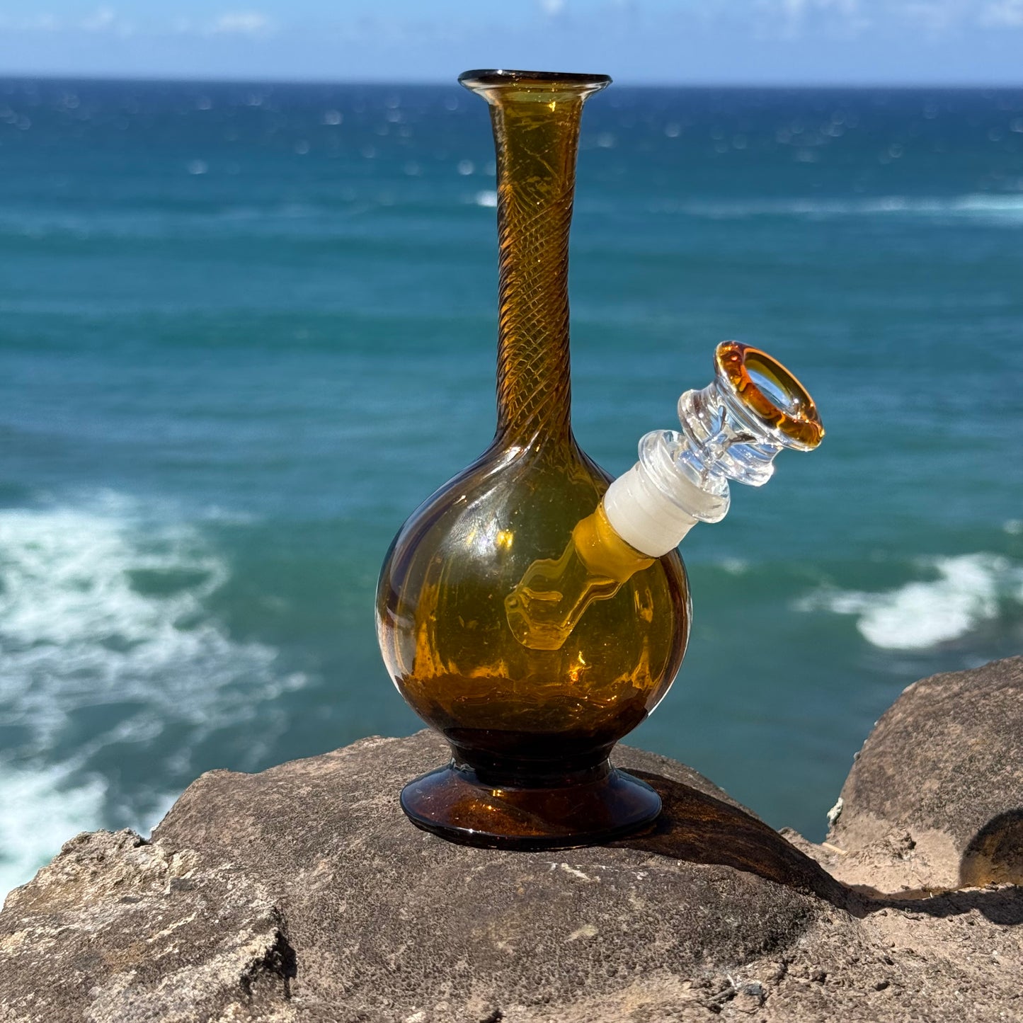 Vintage Glass Bong “Caramel Swirl”