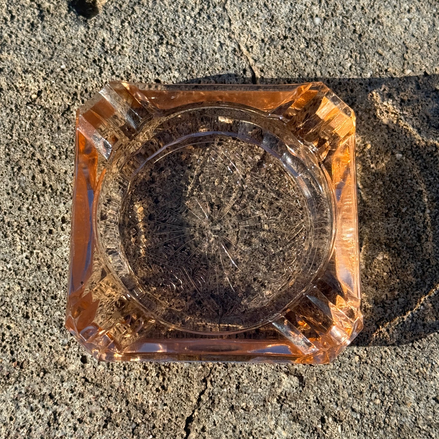 Vintage Glass Ashtray
