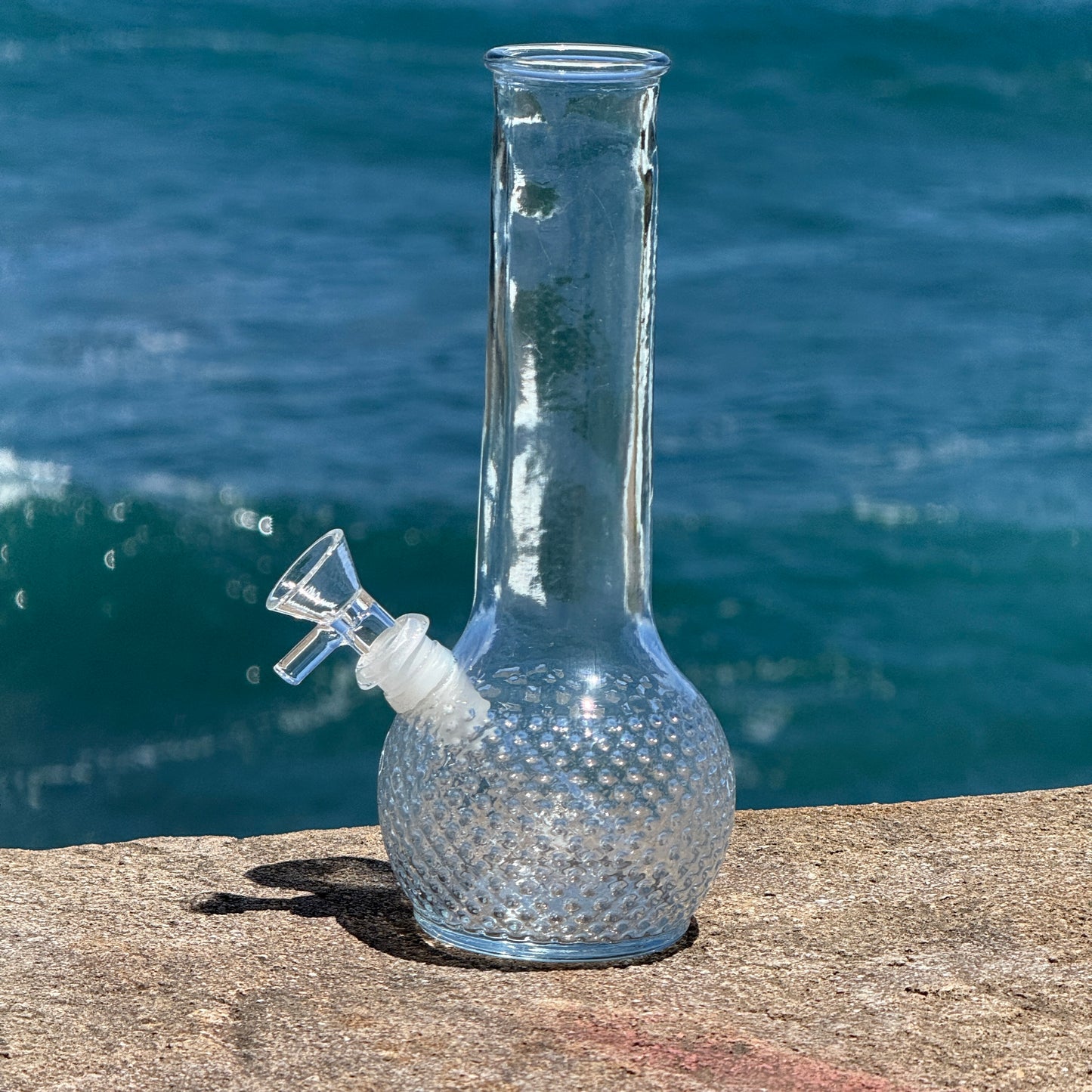Vintage Hobnail Glass Bong “Nubbly Bong”