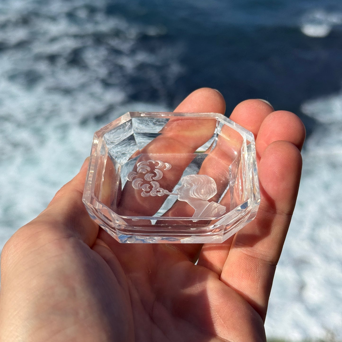 Vintage Glass Ashtray