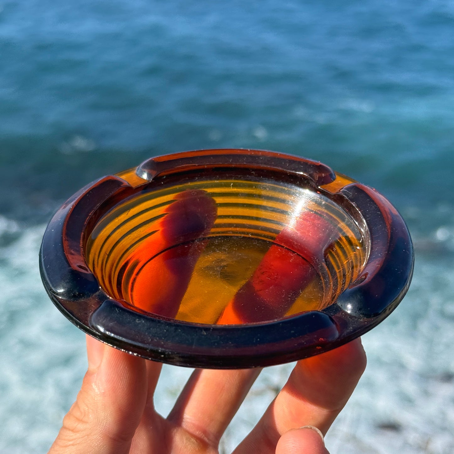 Vintage Glass Ashtray
