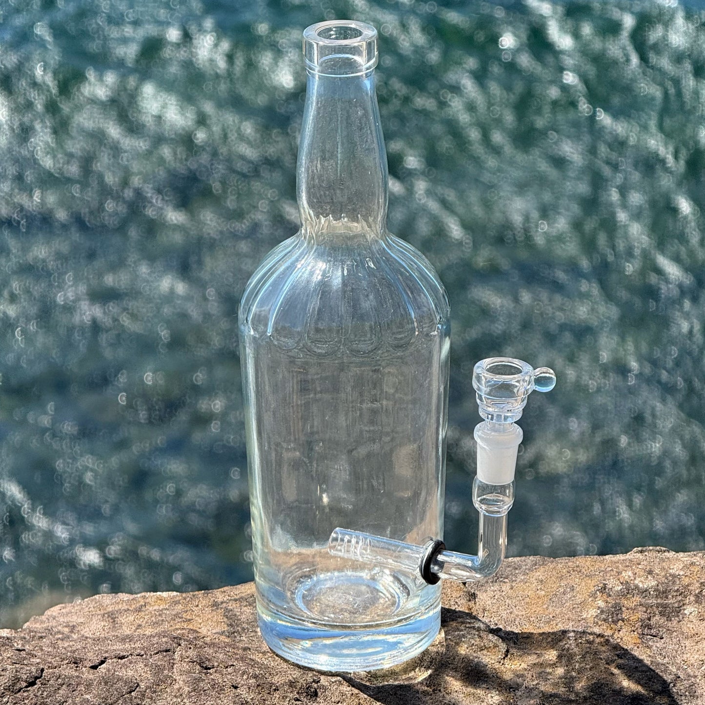 “Bottle Bong” Upcycled Glass Bottle Bong
