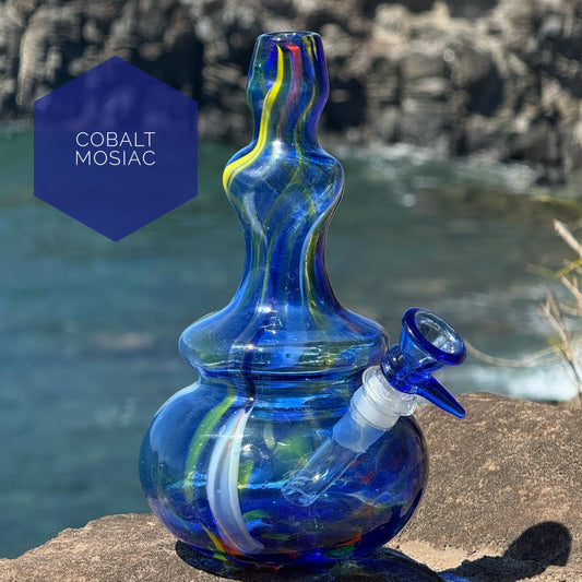 Vintage Vase Bong “Cobalt Mosaic”