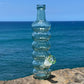 “Ribbed Turquoise” Upcycled Glass Bottle Bong