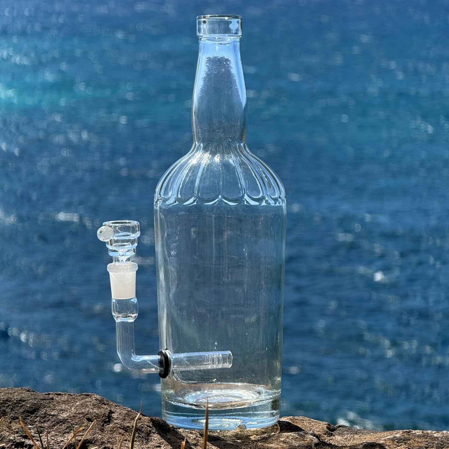 “Bottle Bong” Upcycled Glass Bottle Bong