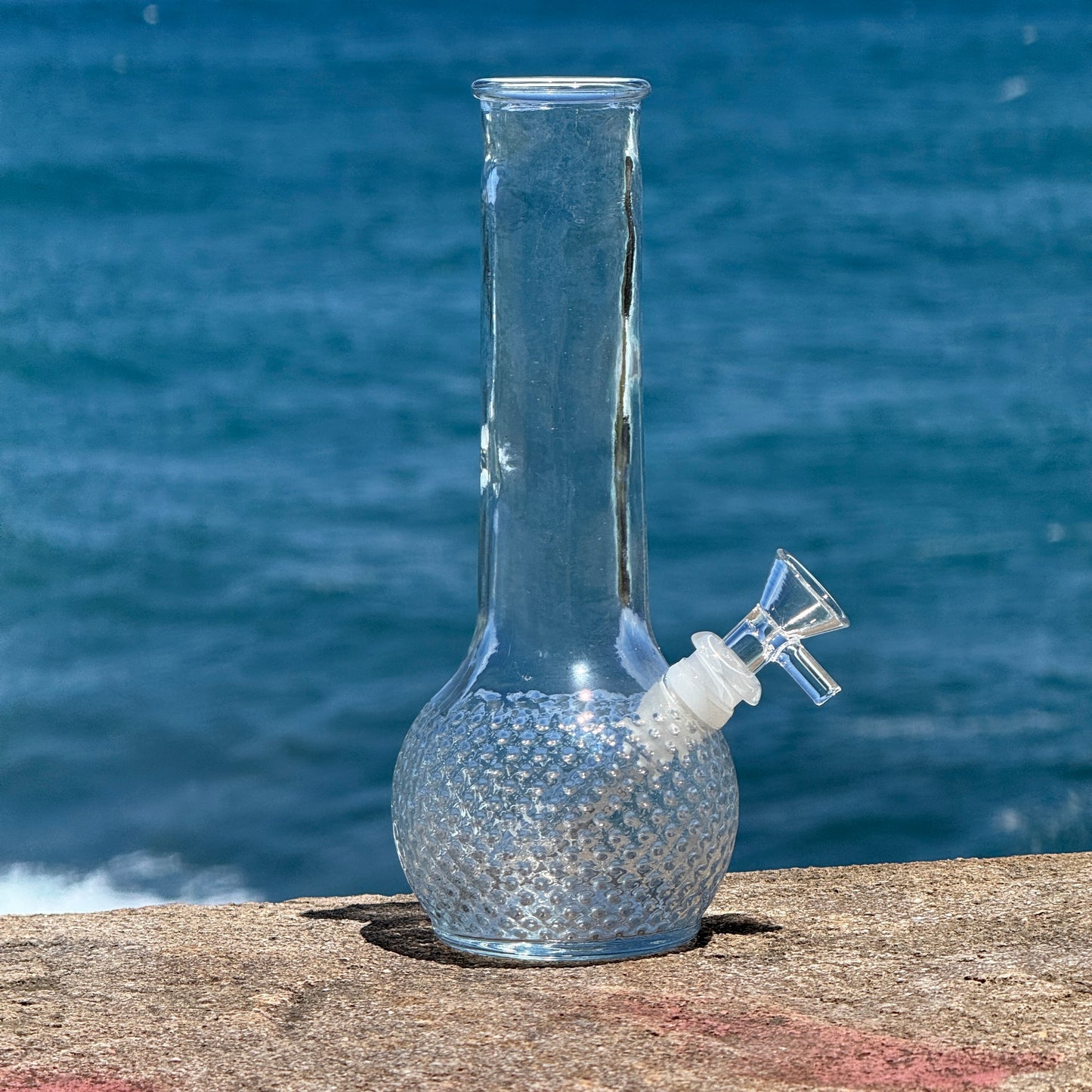 Vintage Hobnail Glass Bong “Nubbly Bong”