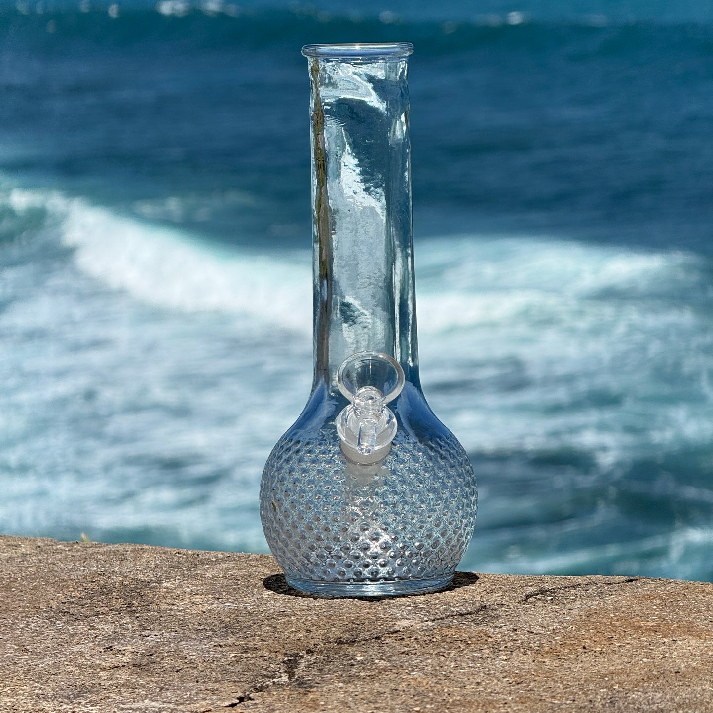 Vintage Hobnail Glass Bong “Nubbly Bong”