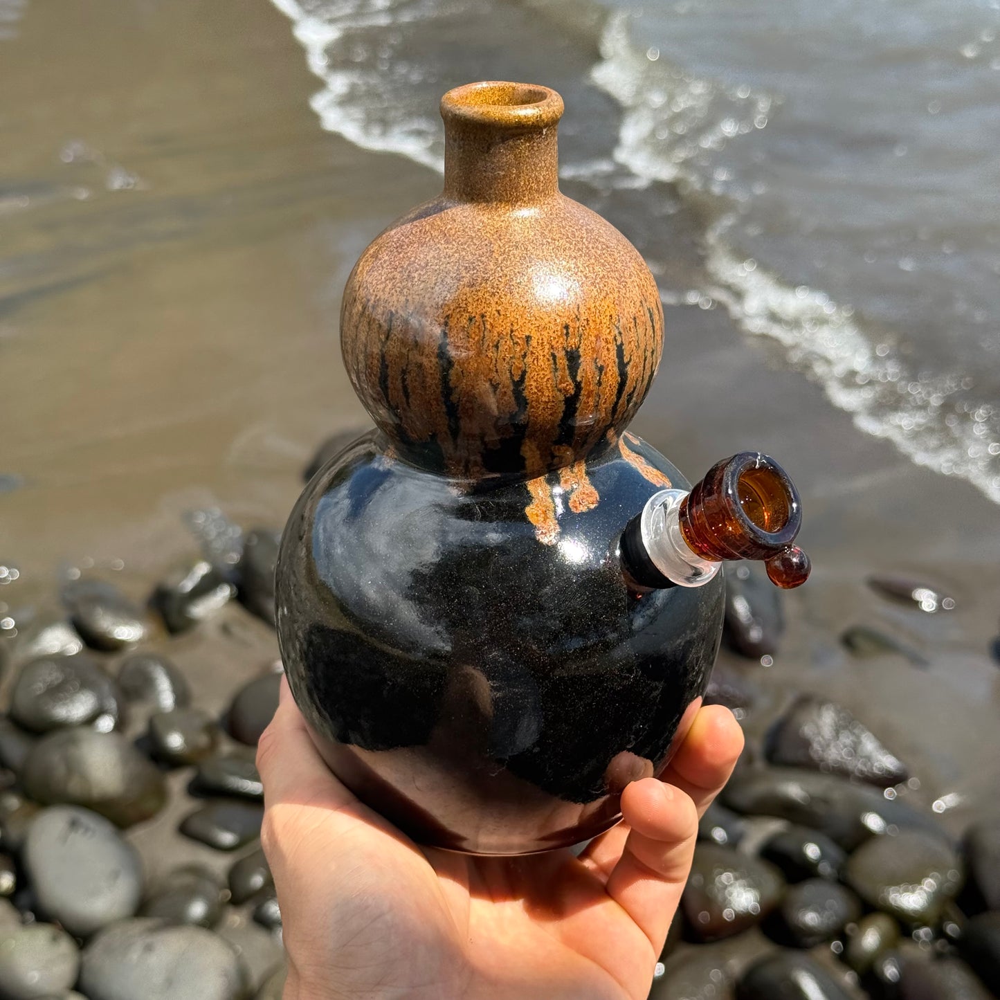 Vintage Ceramic Vase Bong “Mud Slide”