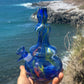 “Cobalt Mosaic” Vintage Upcycled Confetti Glass Vase Bong