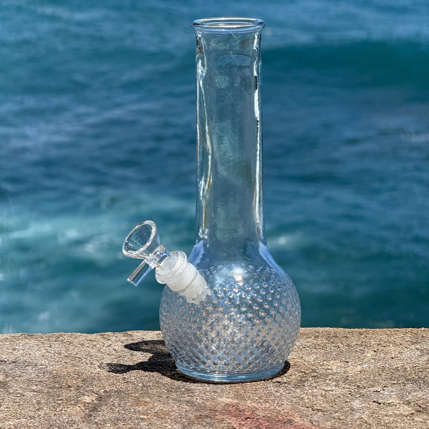 Vintage Hobnail Glass Bong “Nubbly Bong”