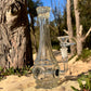 “Crystalline Quartz" Vintage Upcycled Pressed Glass Vase Bong