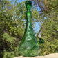 “Dimpled Decanter” Vintage Upcycled Emerald Glass Decanter Bong