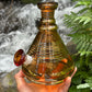 "Gilded Beaker" Upcycled Vintage Handblown Gilded Glass Decanter Bong