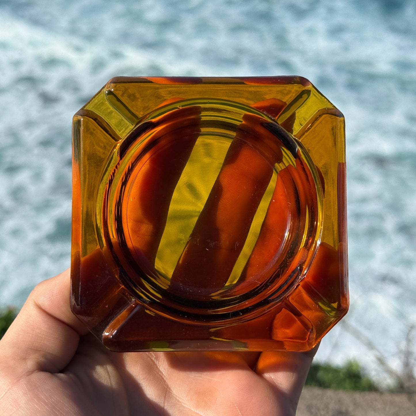 Vintage Glass Ashtray