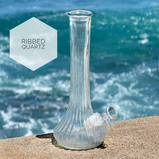 Vintage Vase Bong “Ribbed Quartz”