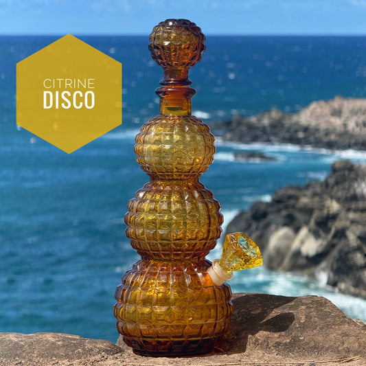 Vintage Decanter Bong “Citrine Disco”