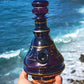"Ameythst Luminescence” Vintage Handblown Gilded Purple  Glass Bong
