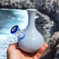 "Sapphire Iris" Vintage Japanese Ceramic Vase Bong