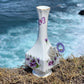 "Vivacious Violet" Ceramic Upcycled Vase Bong with Gilded Details