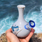 "Sapphire Iris" Vintage Japanese Ceramic Vase Bong