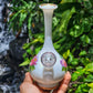 "Princess's Piece" Vintage Upcycled Milk Glass Vase with Flower Details