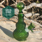 "Green Genie" Upcycled Vintage Embossed Decanter Bong