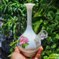 "Princess's Piece" Vintage Upcycled Milk Glass Vase with Flower Details