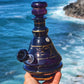 "Ameythst Luminescence” Vintage Handblown Gilded Purple  Glass Bong