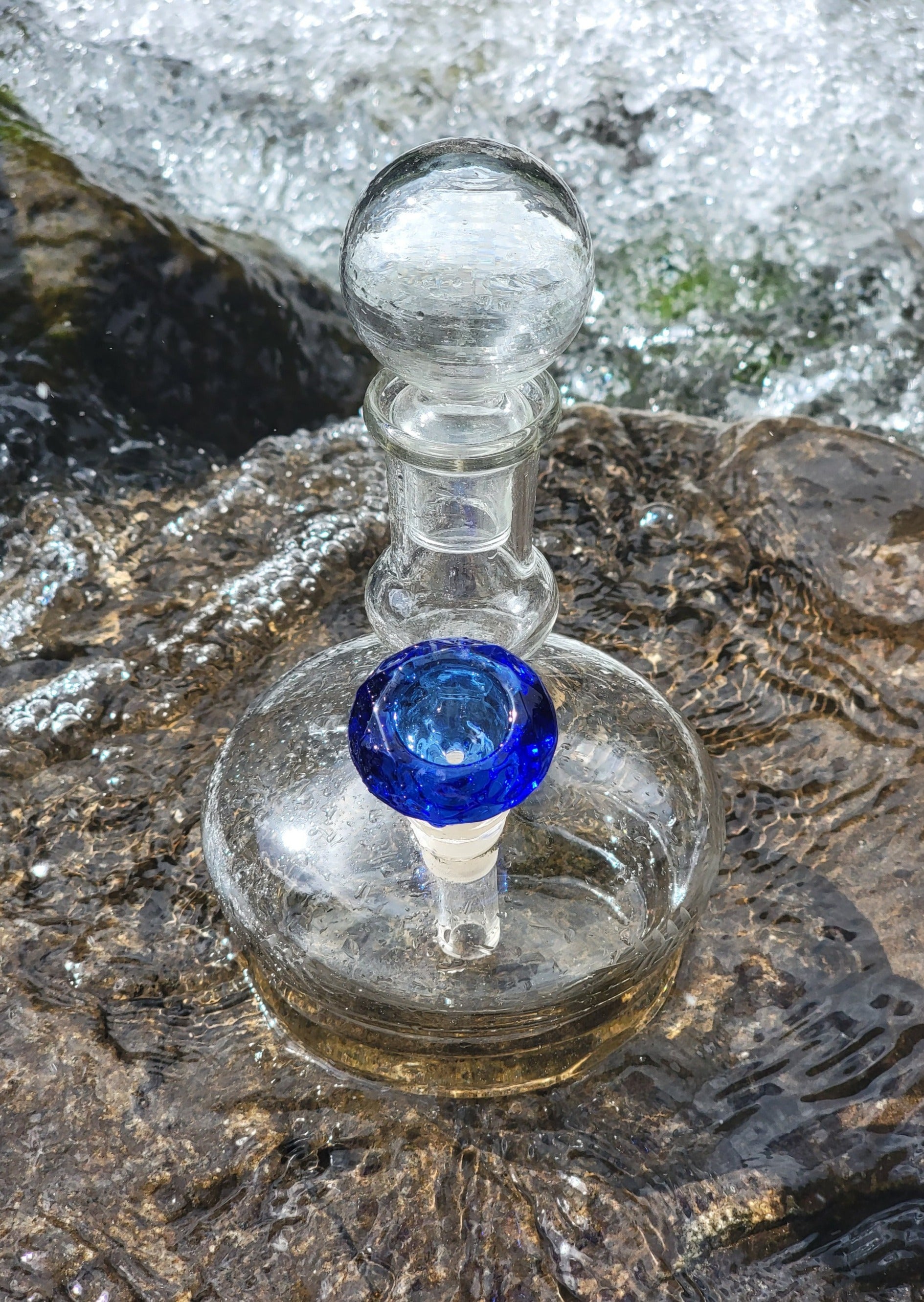 Vintage Crystal Decanter Tobacco Bong Water Pipe